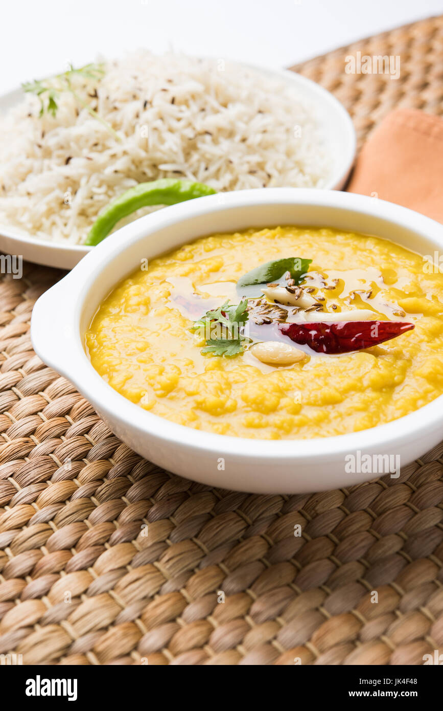 dal fry or dal tadka masala popular indian main course dish served with