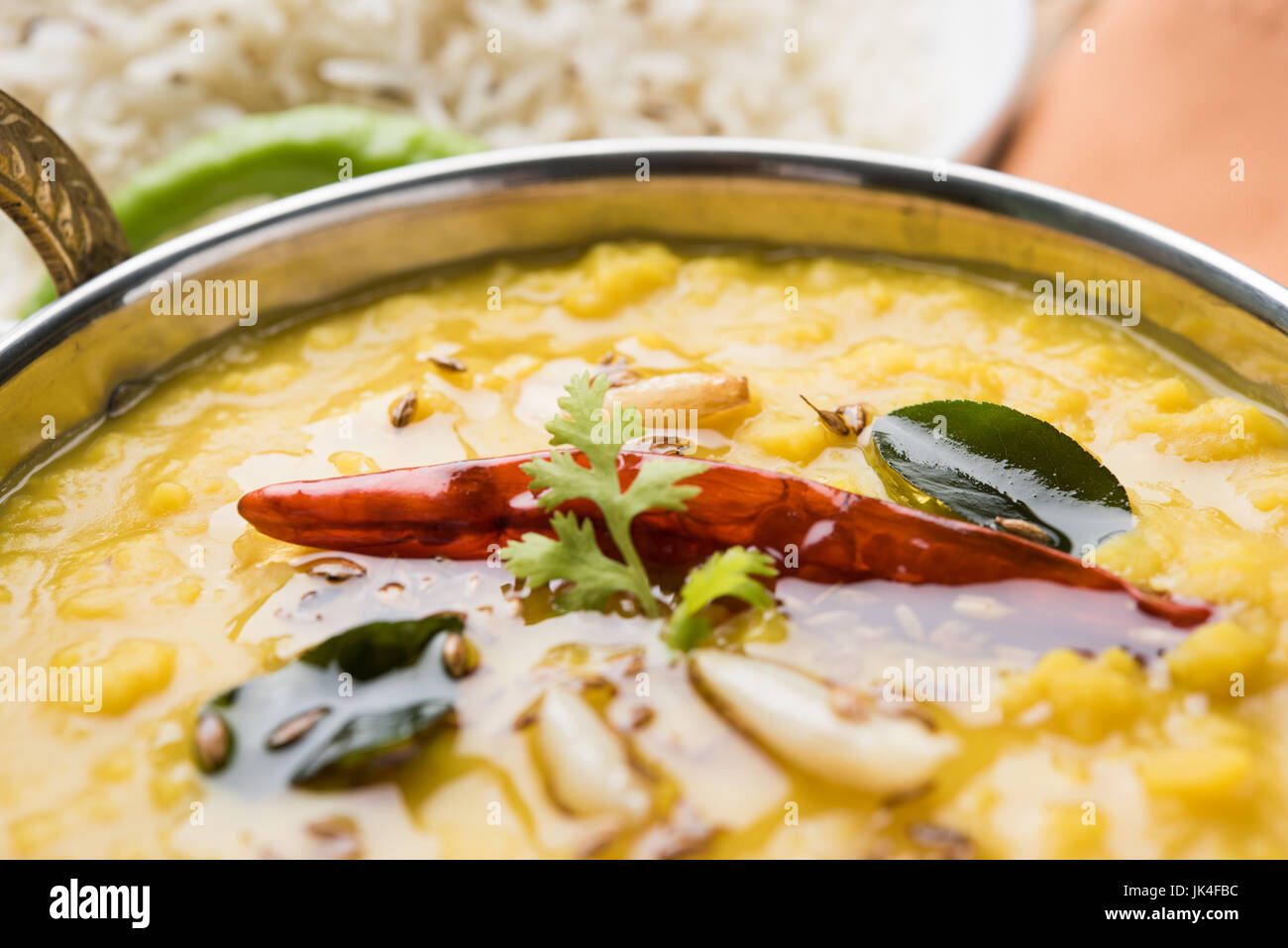 dal fry or dal tadka masala popular indian main course dish served with
