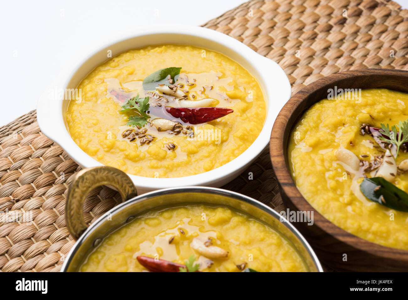 dal fry or dal tadka masala popular indian main course dish served with