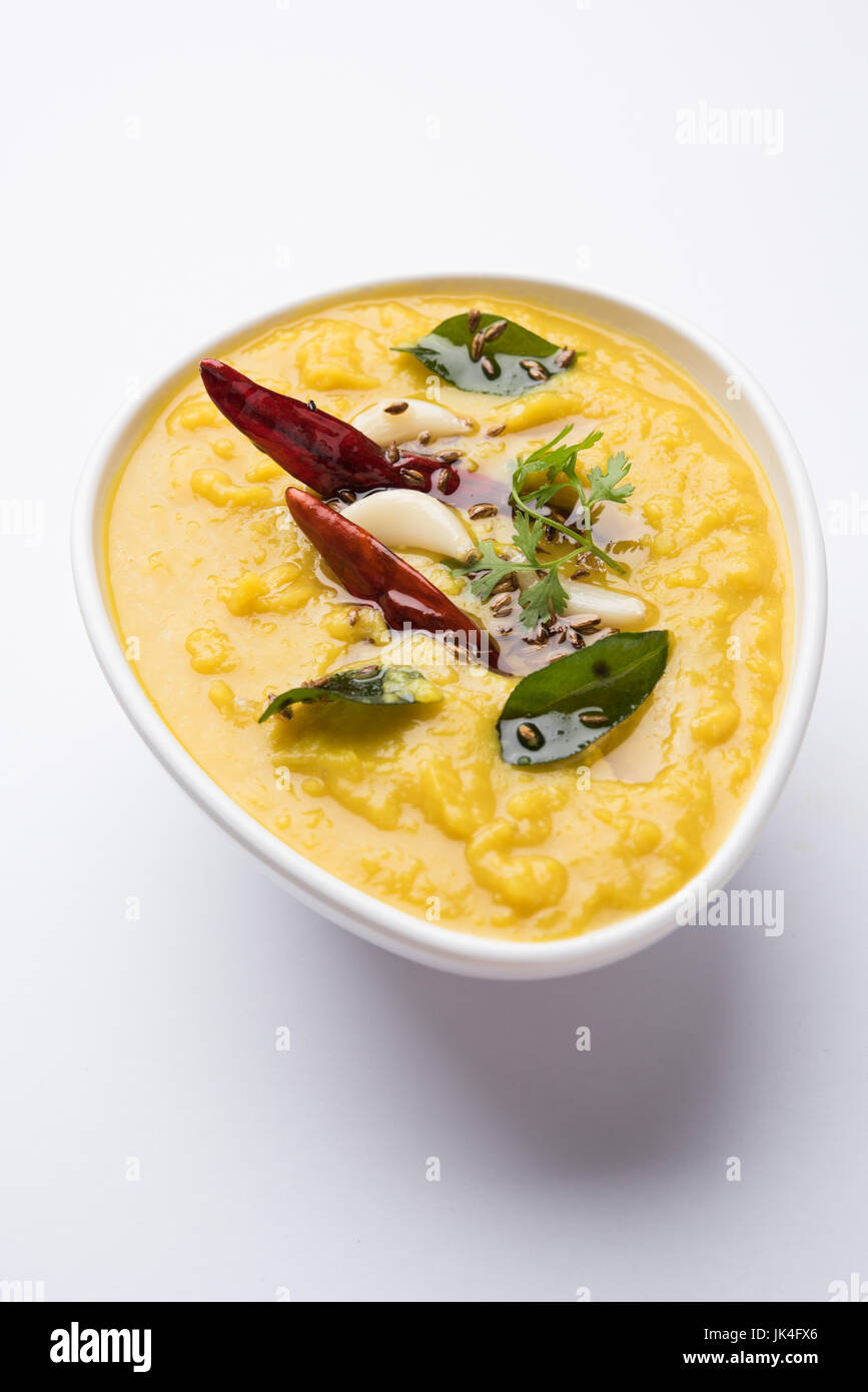 dal fry or dal tadka masala popular indian main course dish served with ...