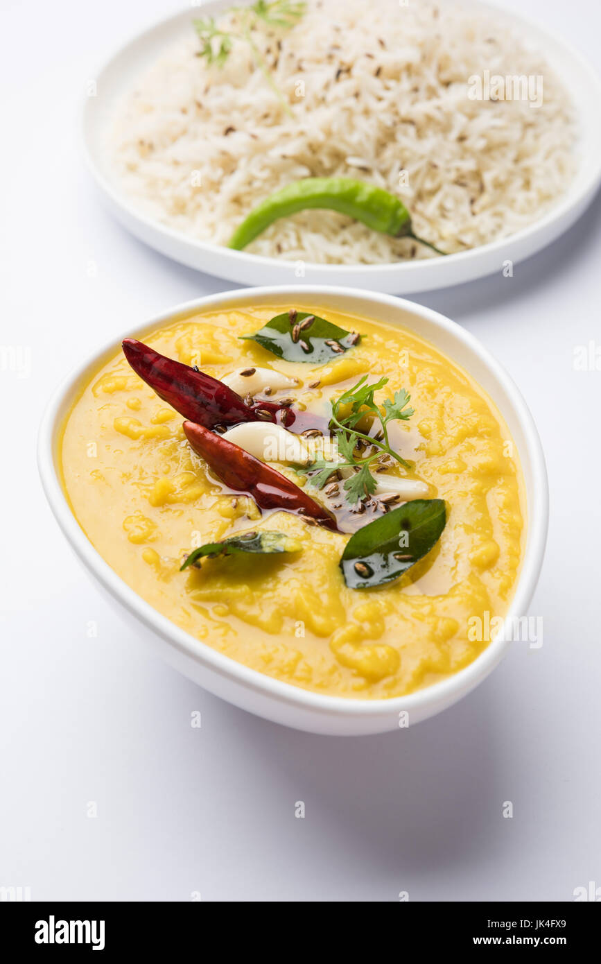 dal fry or dal tadka masala popular indian main course dish served with
