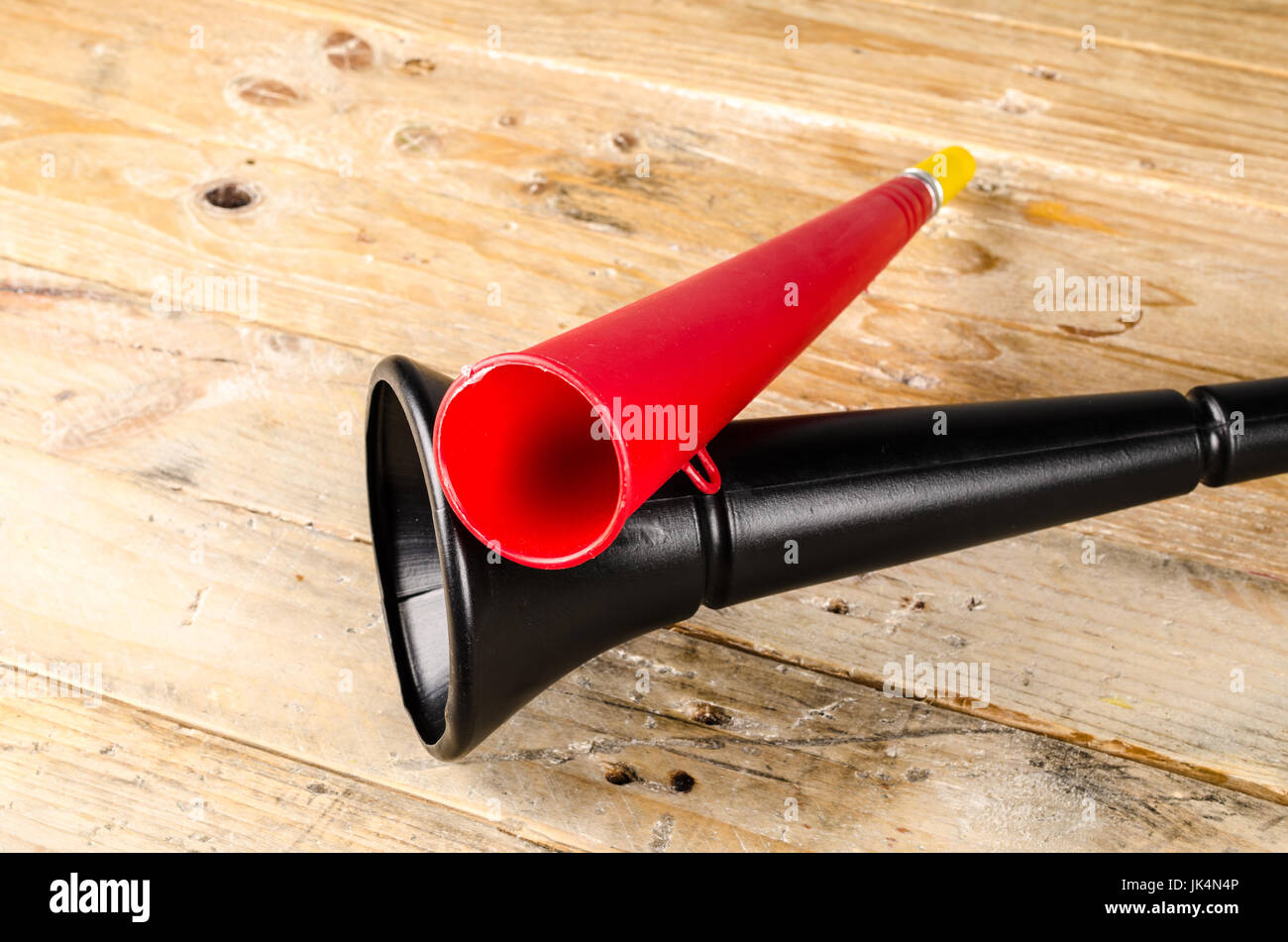 Noisy soccer fan equipment vuvuzela Stock Photo Alamy