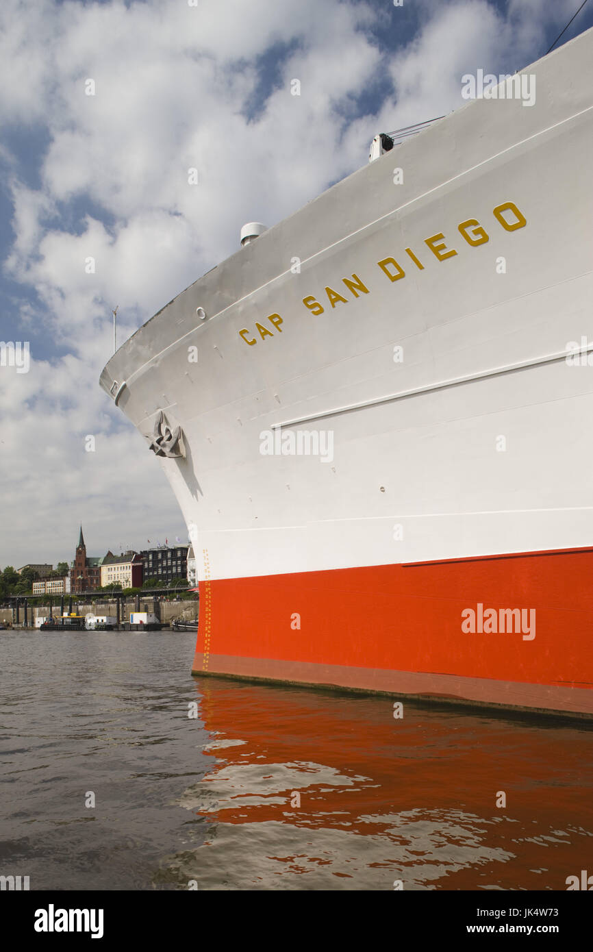 Germany, State of Hamburg, Hamburg, Harbour and Museum Ship Cap San Diego, Stock Photo