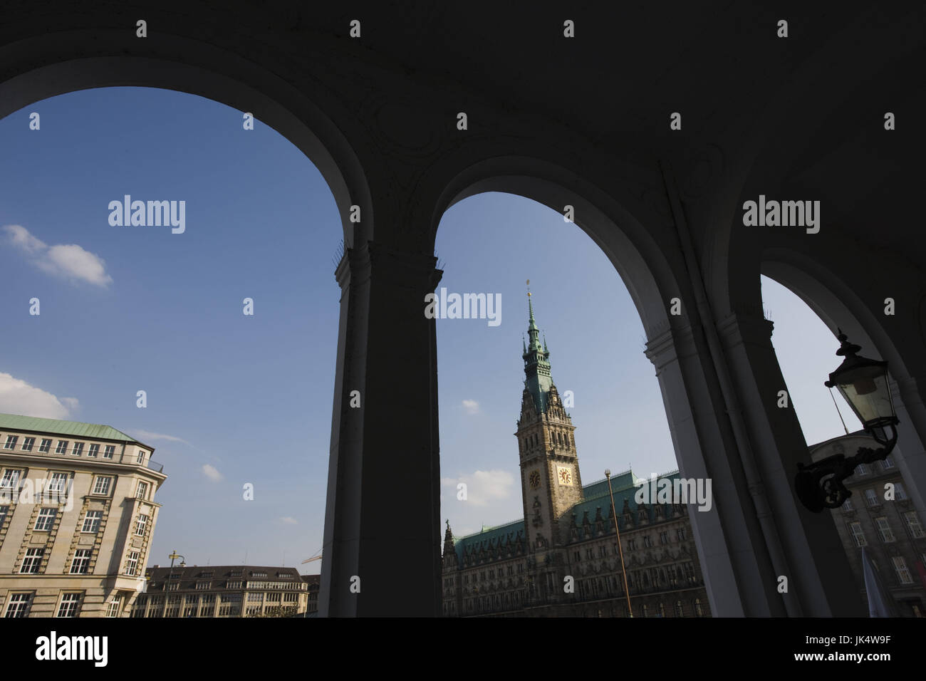 Germany, State of Hamburg, Hamburg, Rathaus, Town Hall, Stock Photo