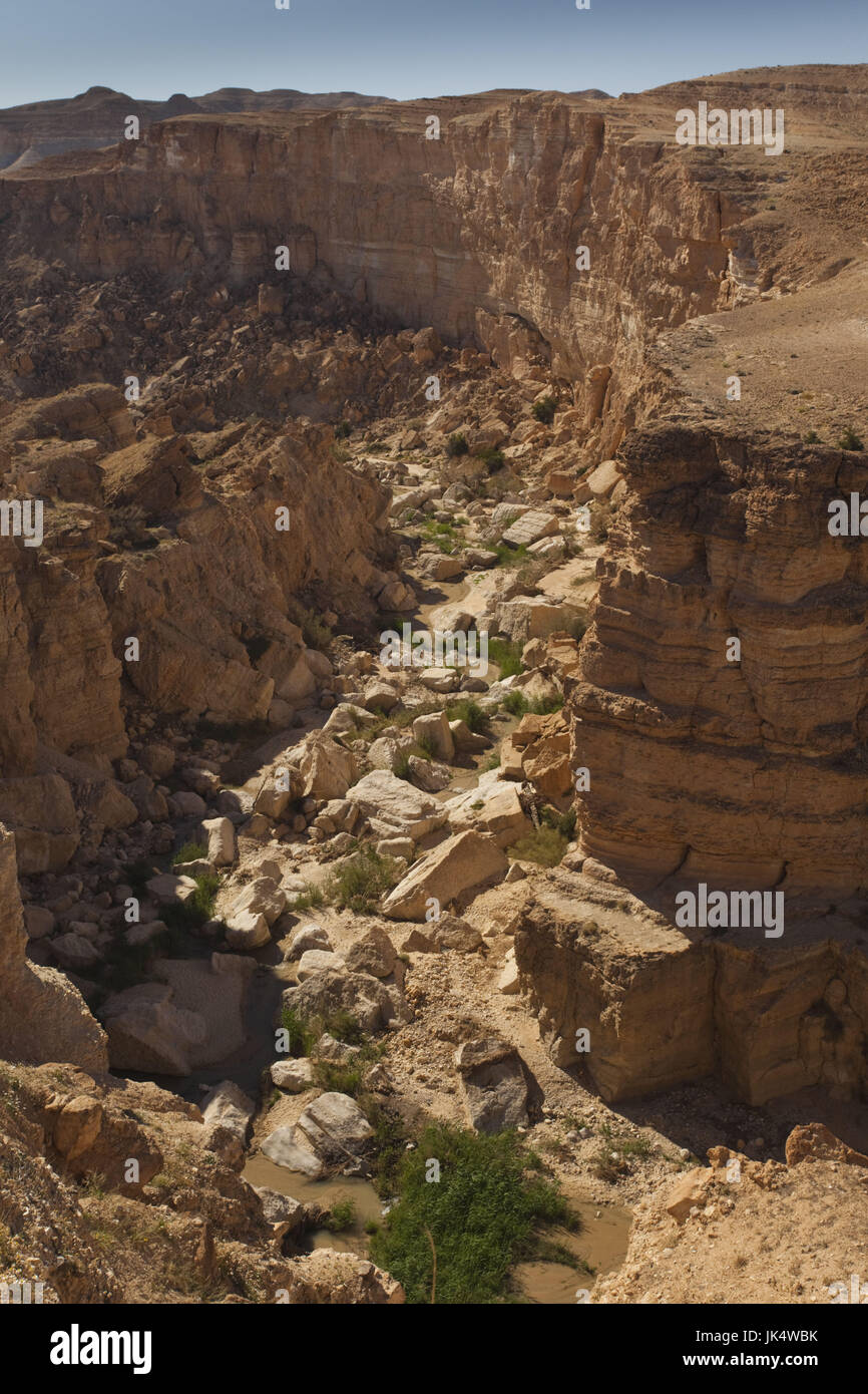 Tunisia, The Jerid Area, Gorges de Selja, Tamerza, gorge landscape Stock Photo