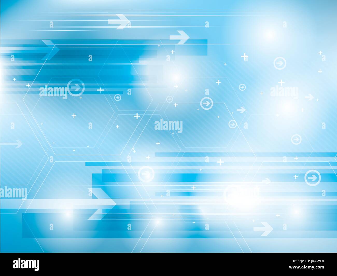 Abstract technology background blue with hexagons in vector Stock ...
