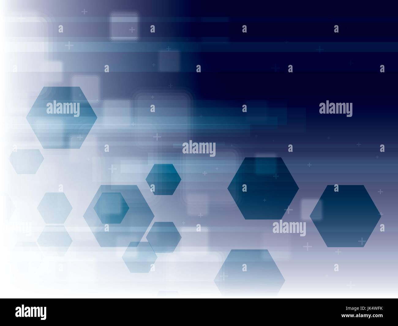 Abstract technology background blue with hexagons in vector Stock ...