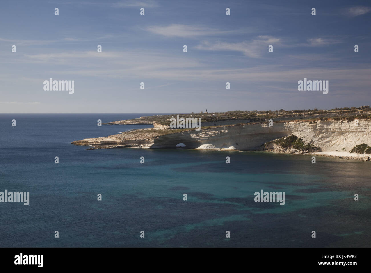 Malta, Southeast, Marsaxlokk, Delimara Point Stock Photo