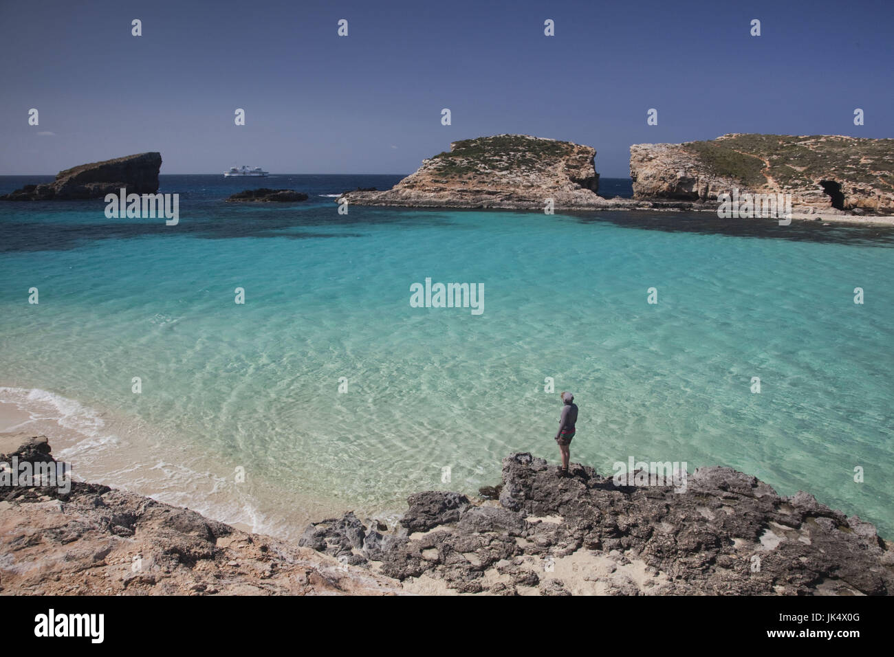Malta, Comino Island, The Blue Lagoon Stock Photo