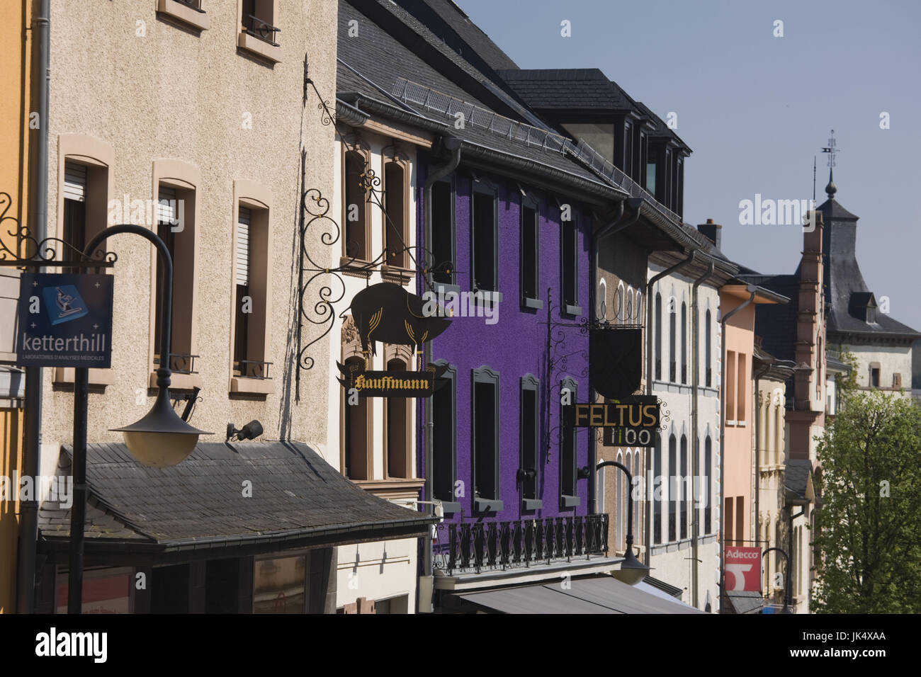 Luxembourg, Wiltz, Main Street of the upper town Stock Photo Alamy