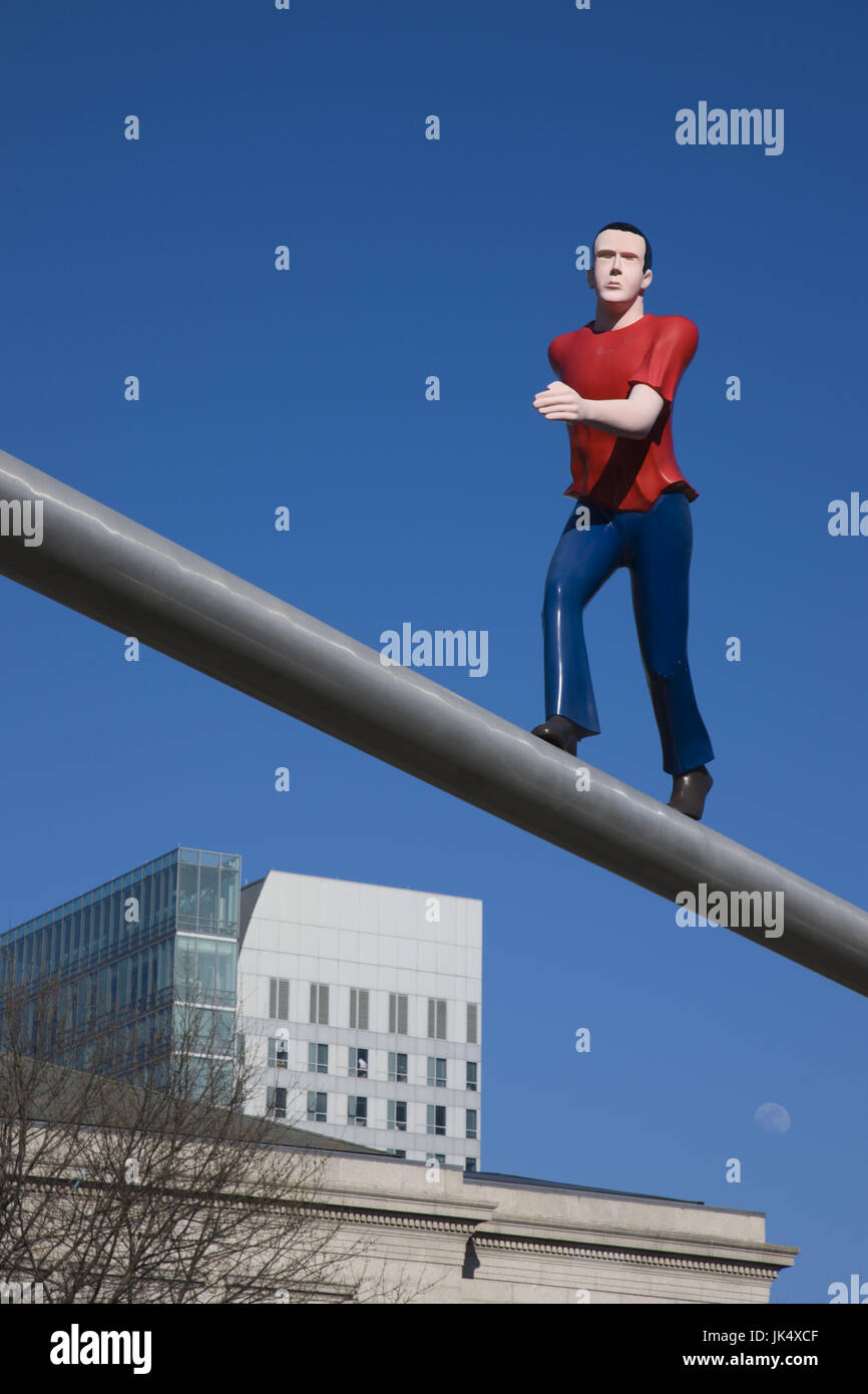 USA, Massachusetts, Boston, Massachusetts Museum of Fine Arts, New Wing, entrance sculpture, Stock Photo