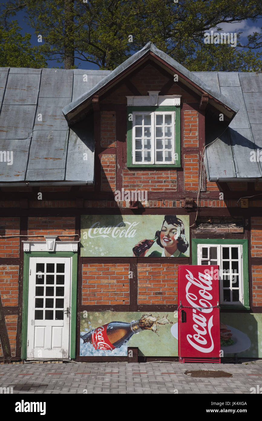 Lithuania, Western Lithuania, Palanga, Basanaviciaus pedestrian street, Coca Cola cafe Stock Photo
