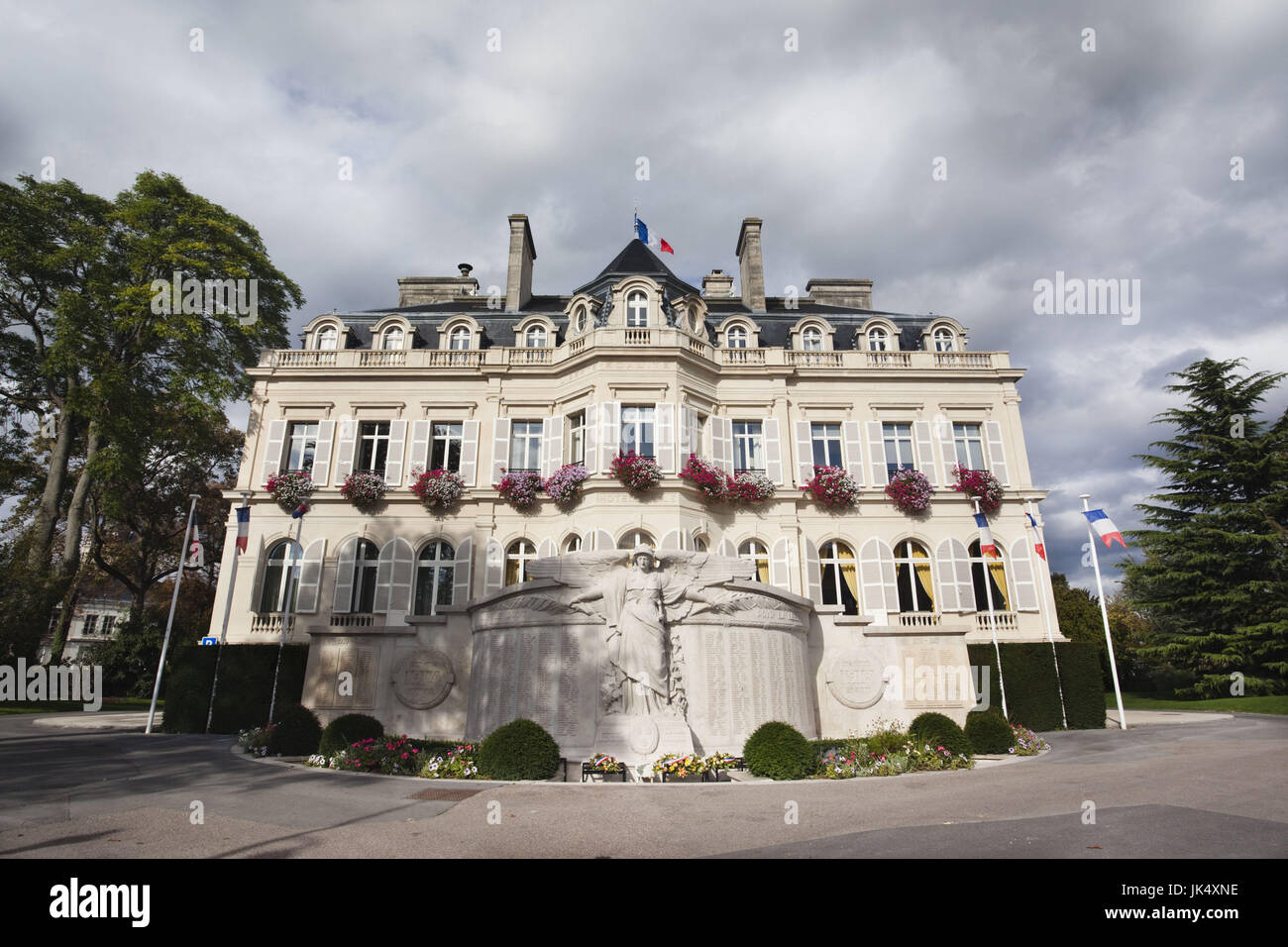 France, Marne, Champagne Region, Epernay, town hall Stock Photo