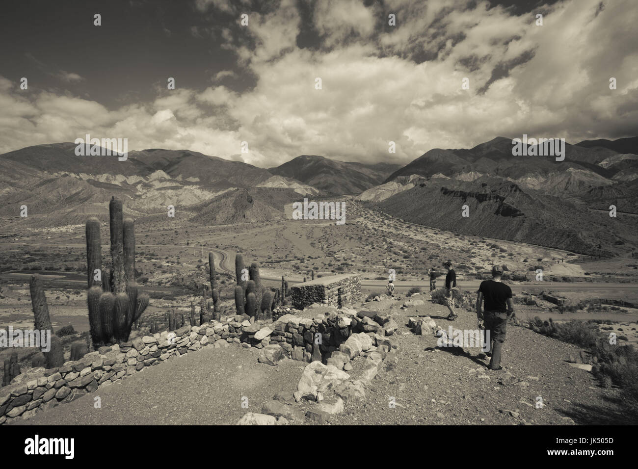 Argentina, Jujuy Province, Quebrada de Humamuaca canyon, Tilcara, Pucara de Tilcara, pre-columbian fortification Stock Photo