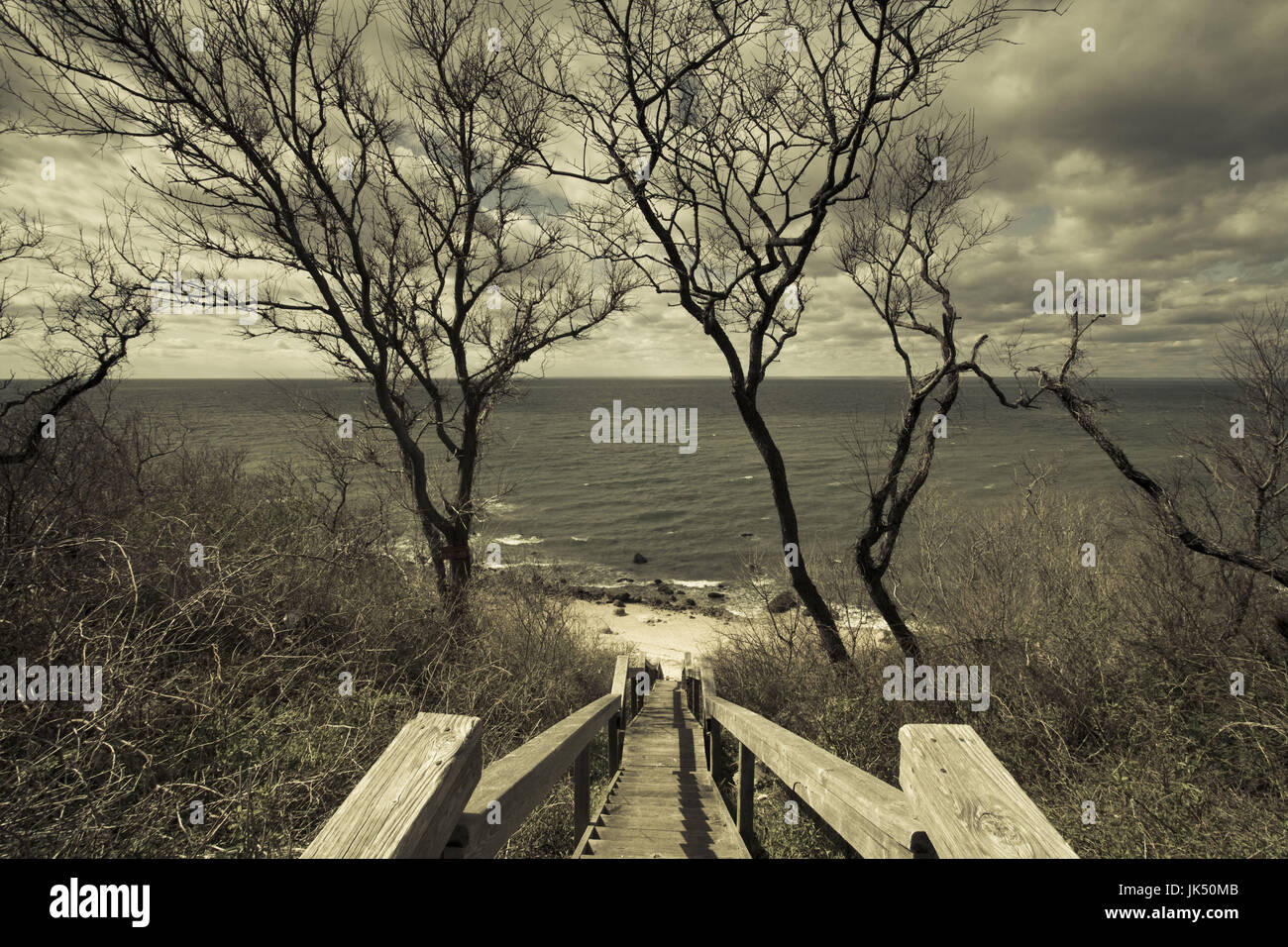 USA, New York, Long Island, Cutchogue, Horton Point LIghthouse stairs