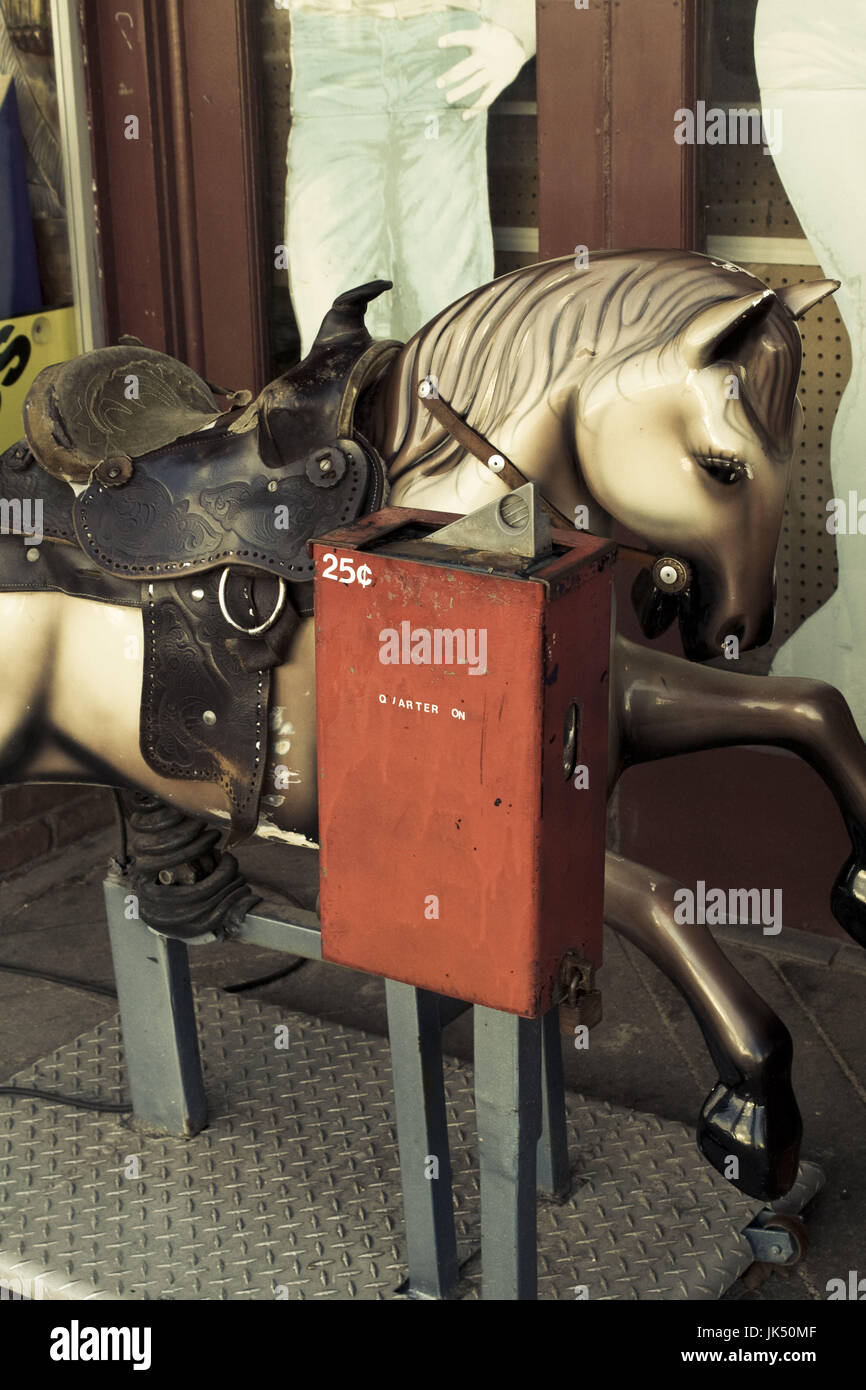 USA, New York, Long Island, Sag Harbor, kiddie horse Stock Photo Alamy