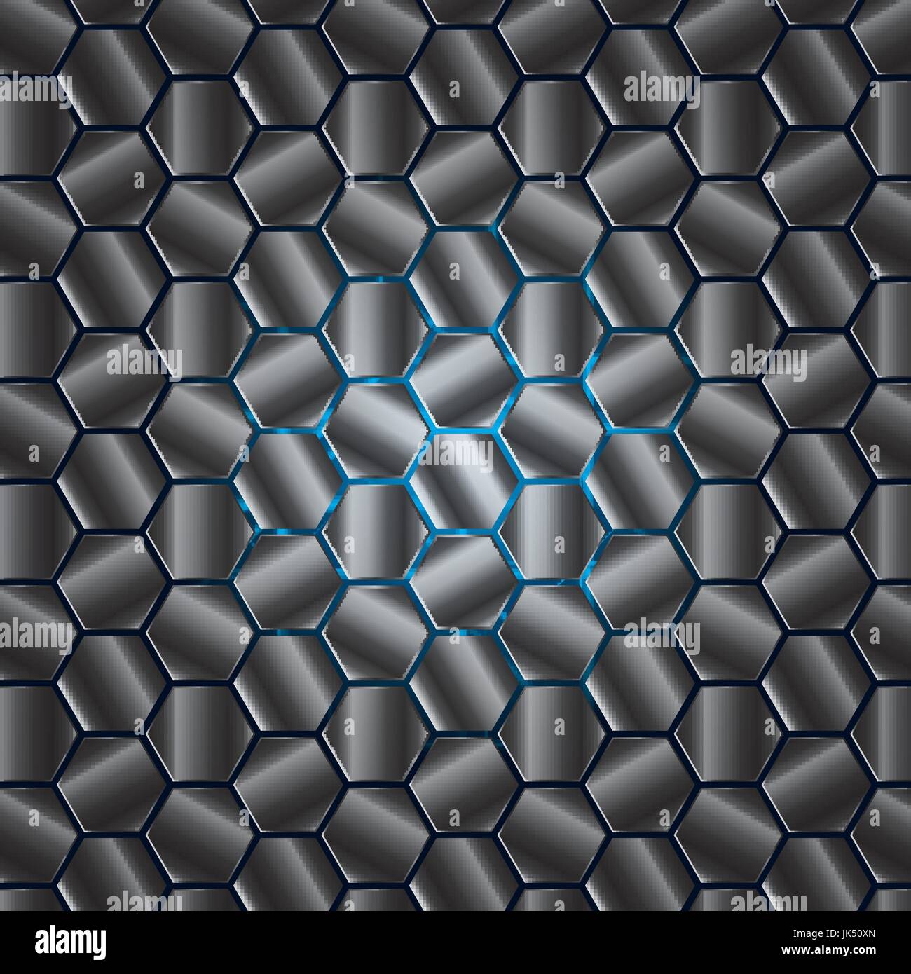 hexagon background shiny metallic blue light Stock Vector Image & Art ...