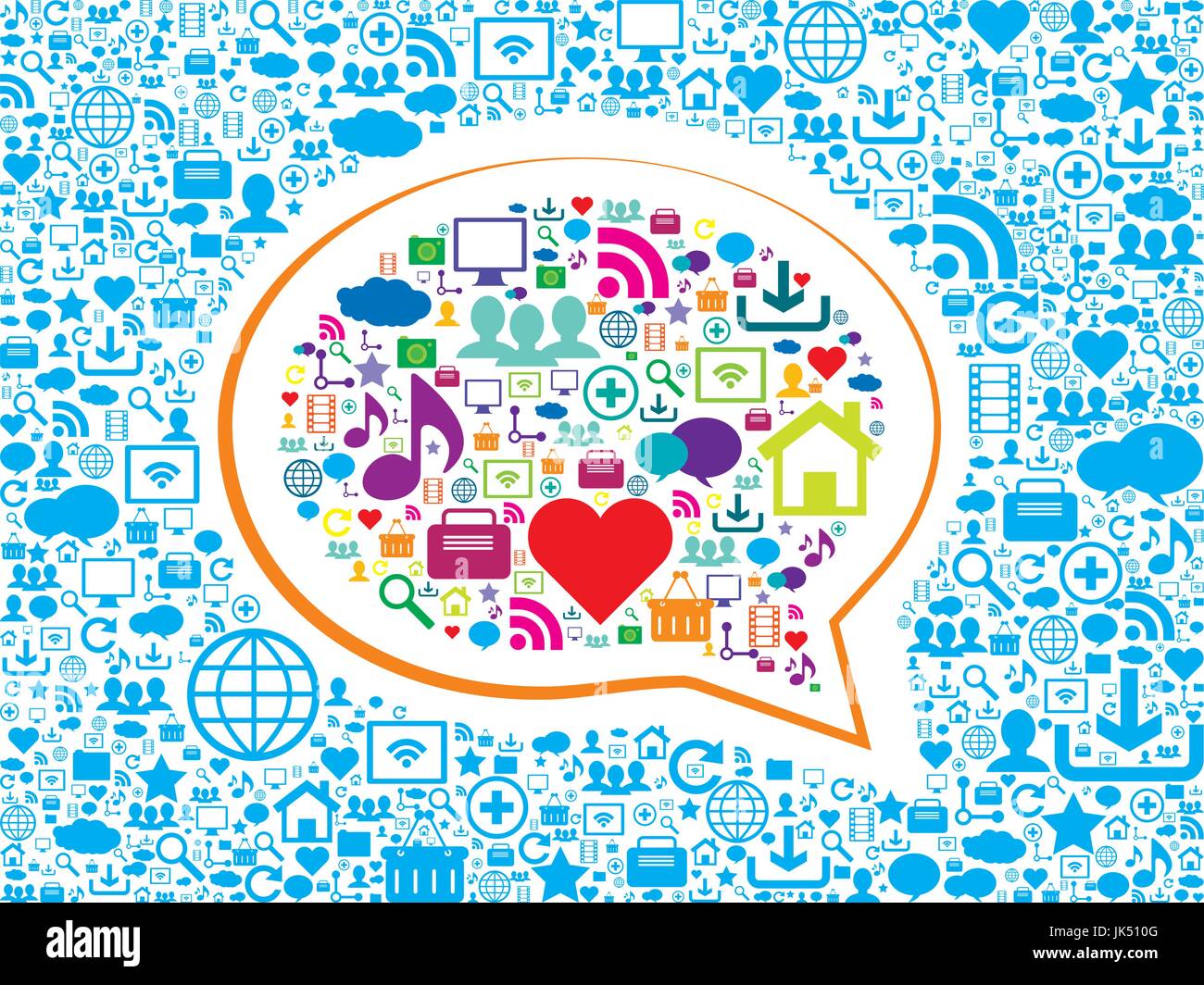 Social media content icons Stock Vector Images Alamy