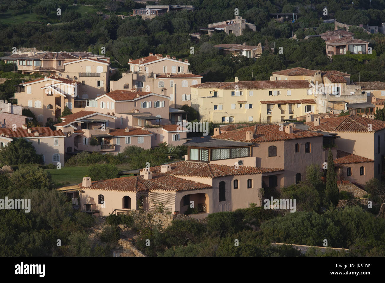 Italy, Sardinia, Costa Smeralda, Porto Cervo, aerial Stock Photo