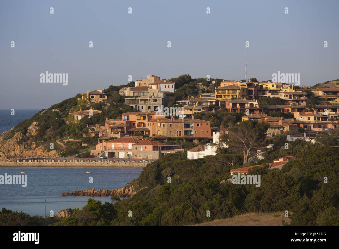Italy, Sardinia, Costa Smeralda, Porto Cervo, aerial Stock Photo