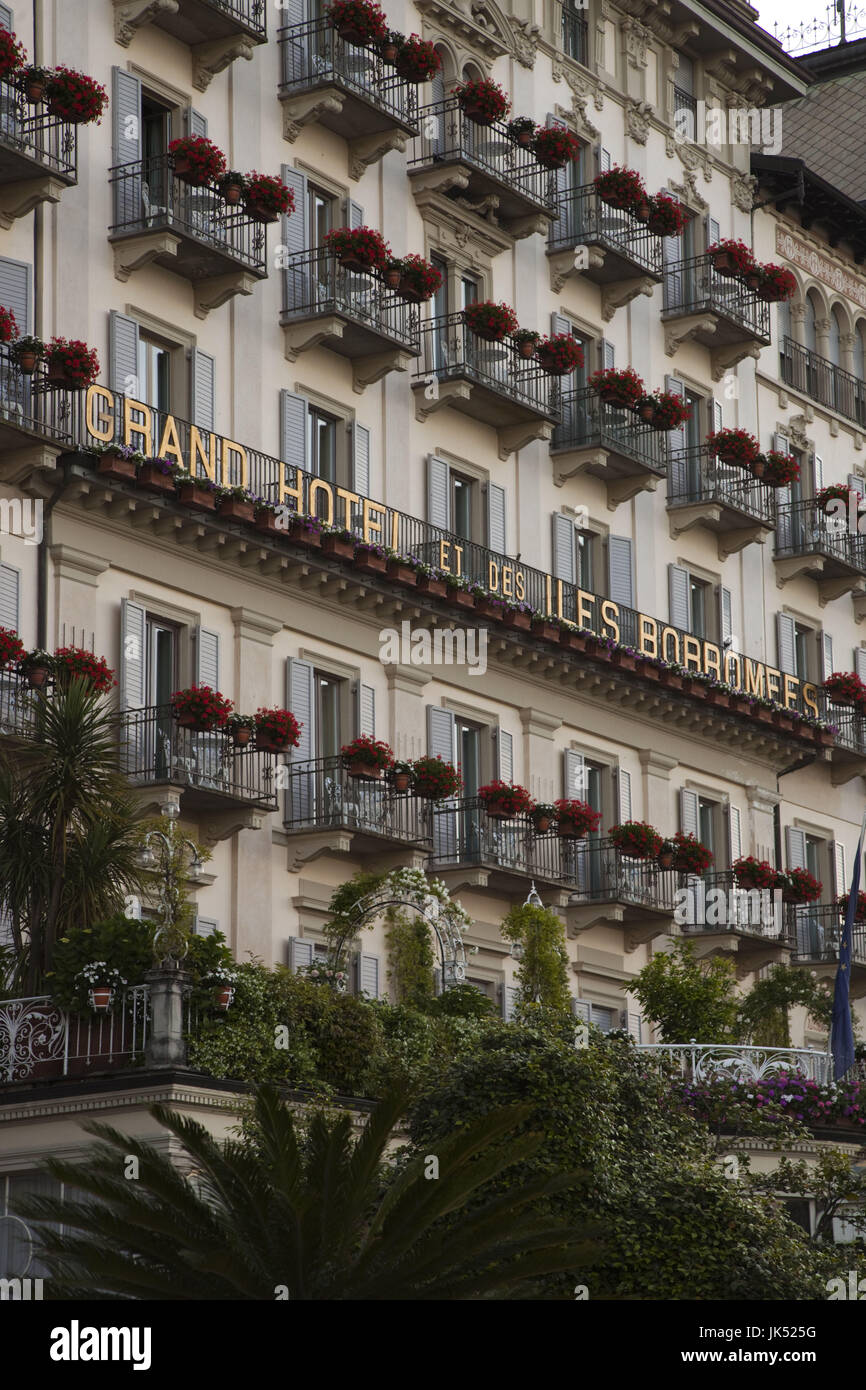 Italy, Piedmont, Lake Maggiore, Stresa, Grand Hotel des Iles Borromees, historic hotel Stock Photo