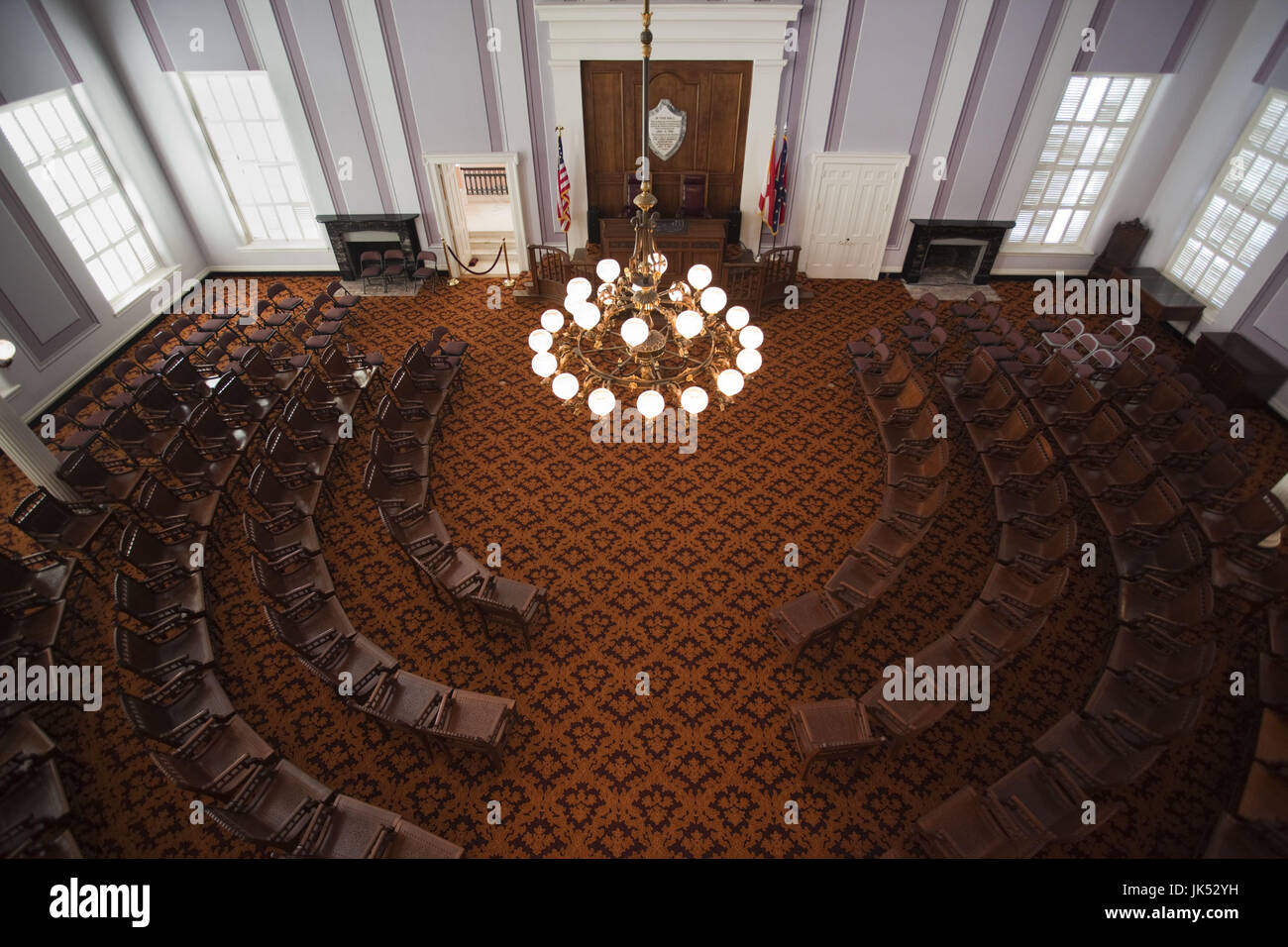 USA, Alabama, Montgomery, Alabama State Capitol, b. 1851, legislative chamber Stock Photo