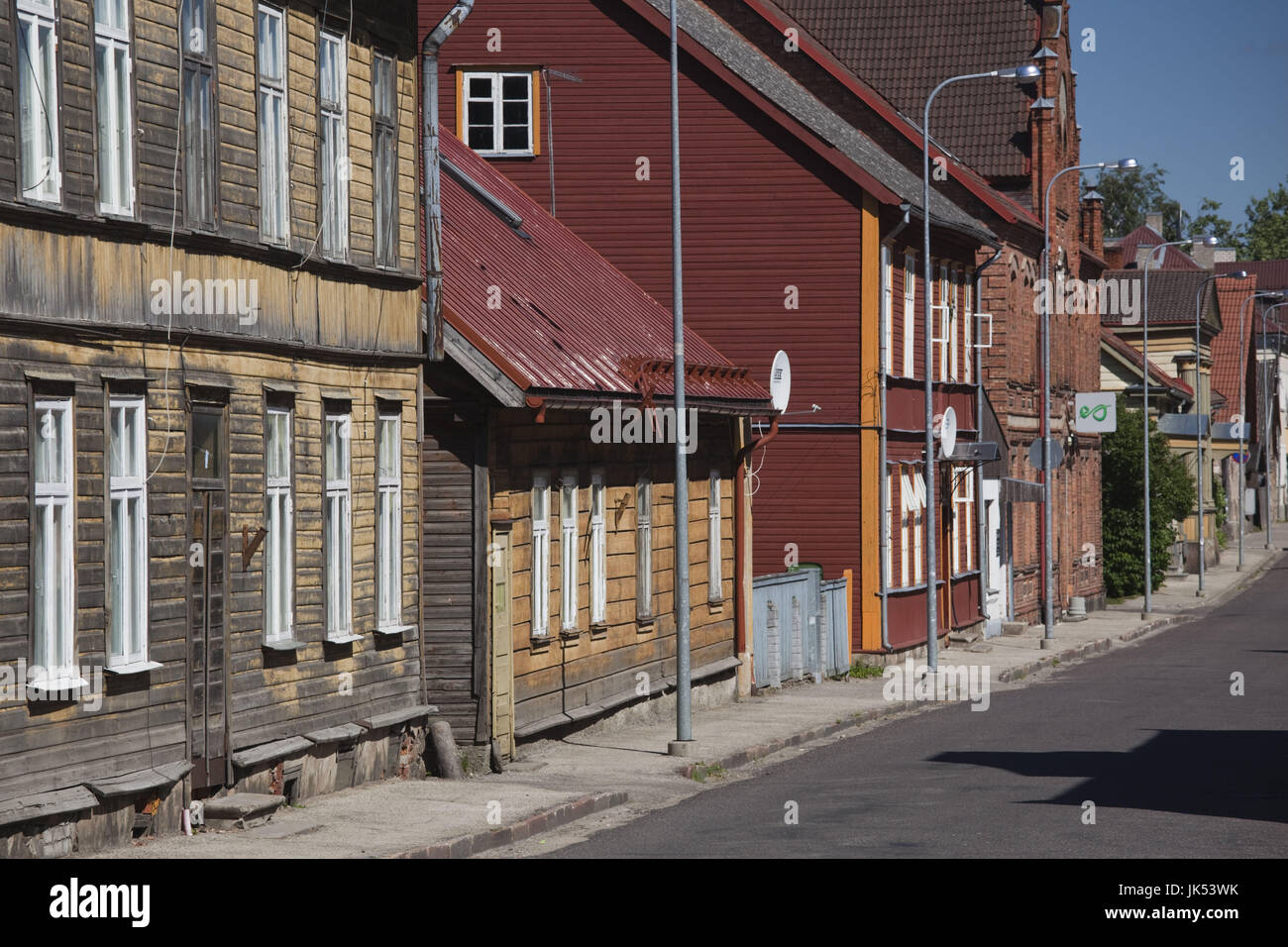 Estonia, Southwestern Estonia, Viljandi, buildings Posti Street Stock Photo