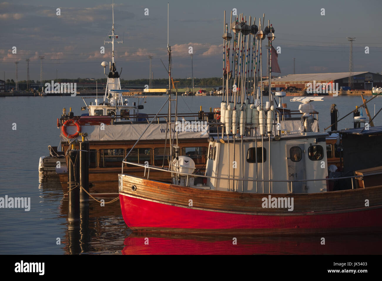 Finland, Helsinki, Helsinki Harbor, fishing boats Stock Photo Alamy