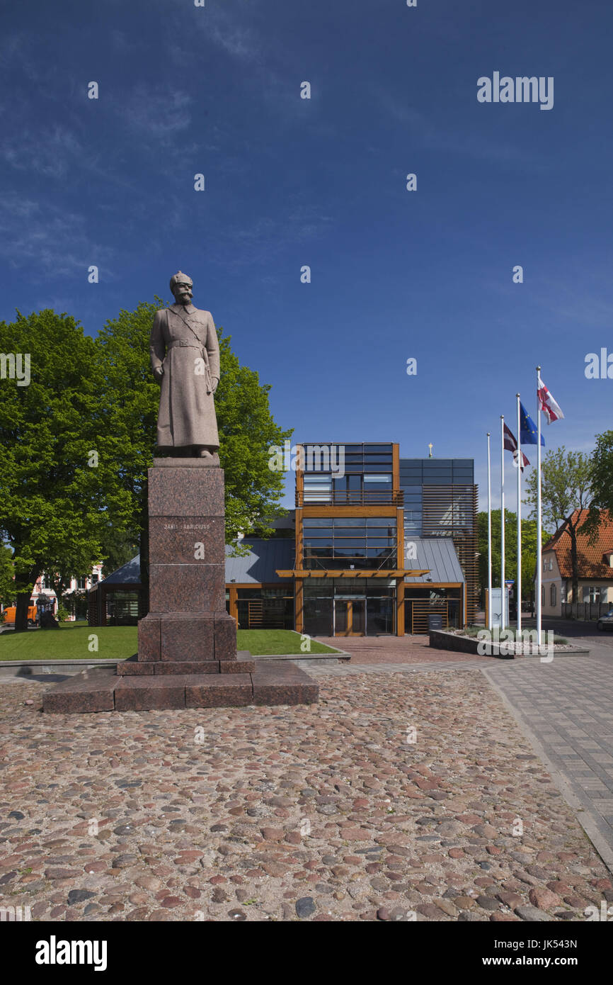 Latvia, Western Latvia, Kurzeme Region, Ventspils, Library Square Stock Photo