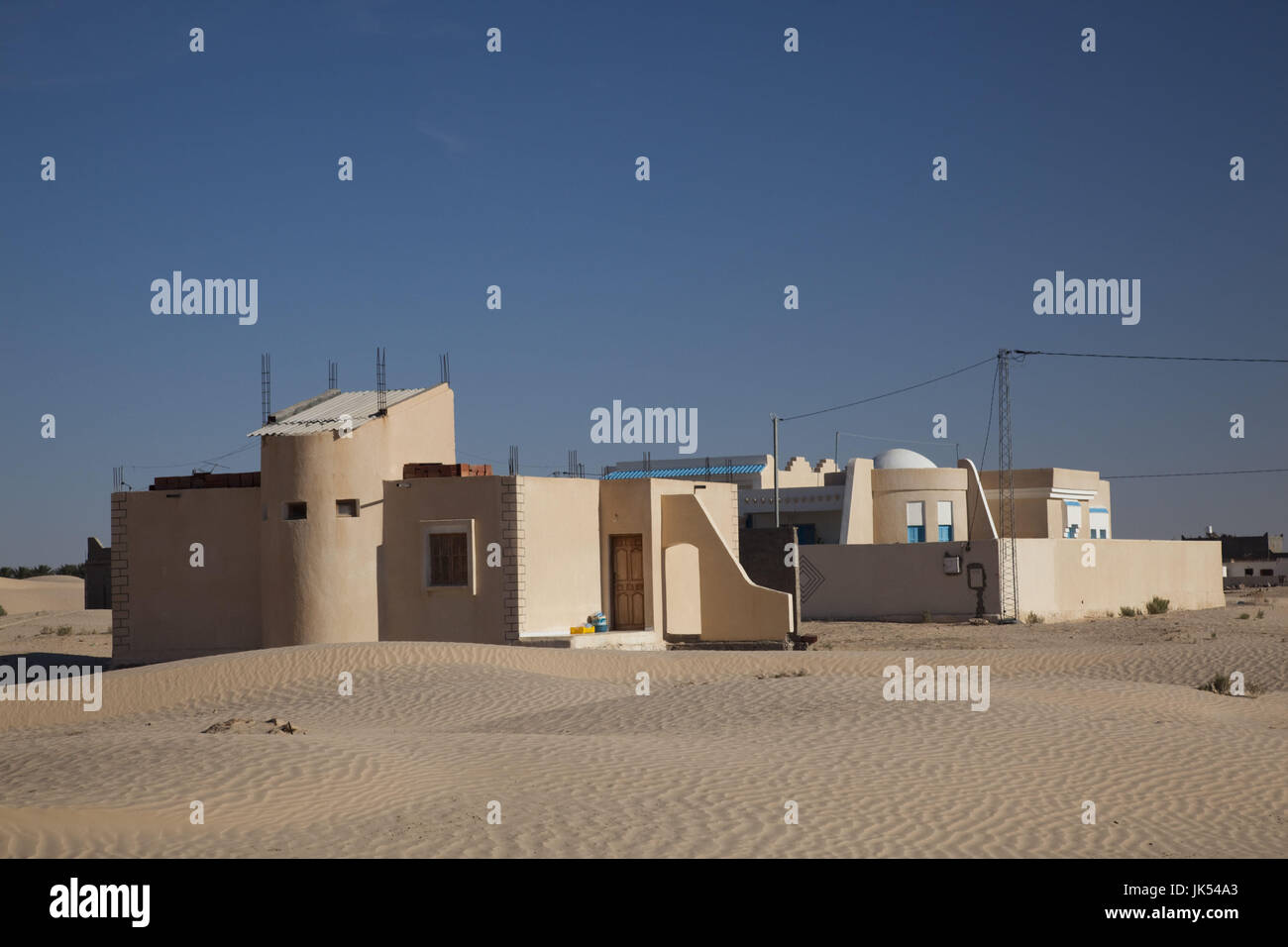 Tunisia, Sahara Desert, Zafrane, desert house Stock Photo