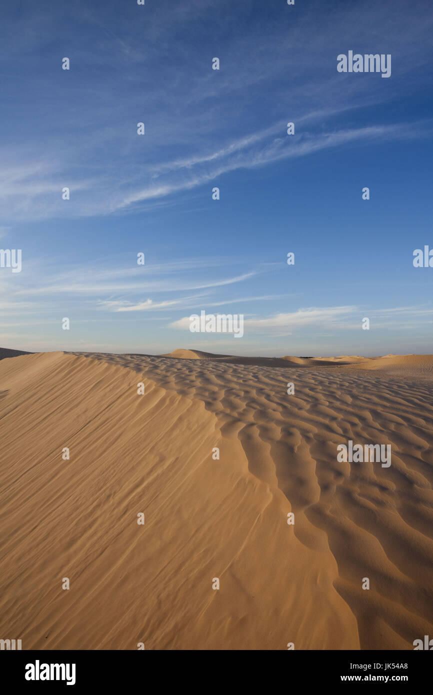 Tunisia, Sahara Desert, Douz, Great Dune, dusk Stock Photo