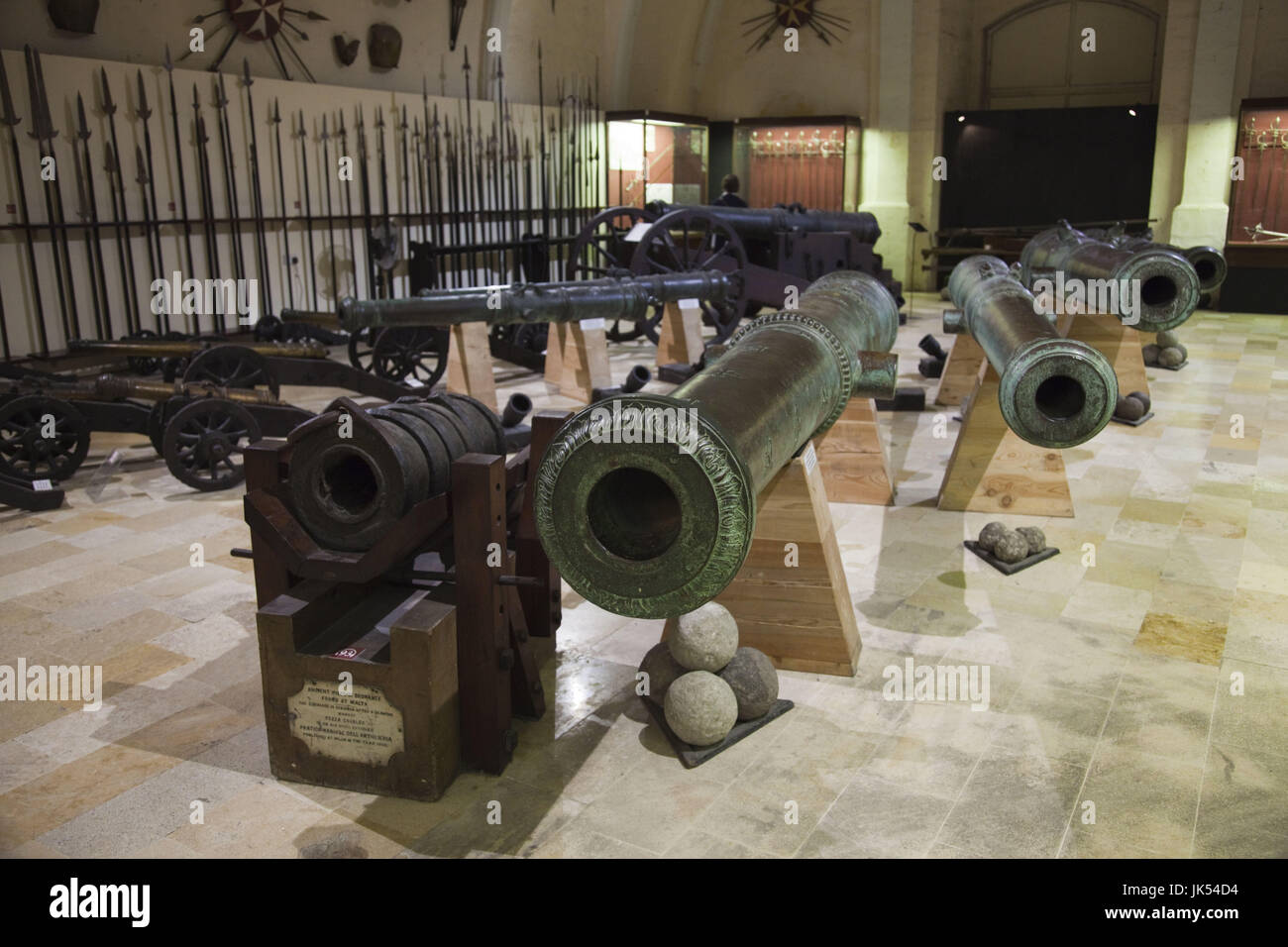 Malta, Valletta, Grand Master's Palace, military museum, artillery Stock Photo