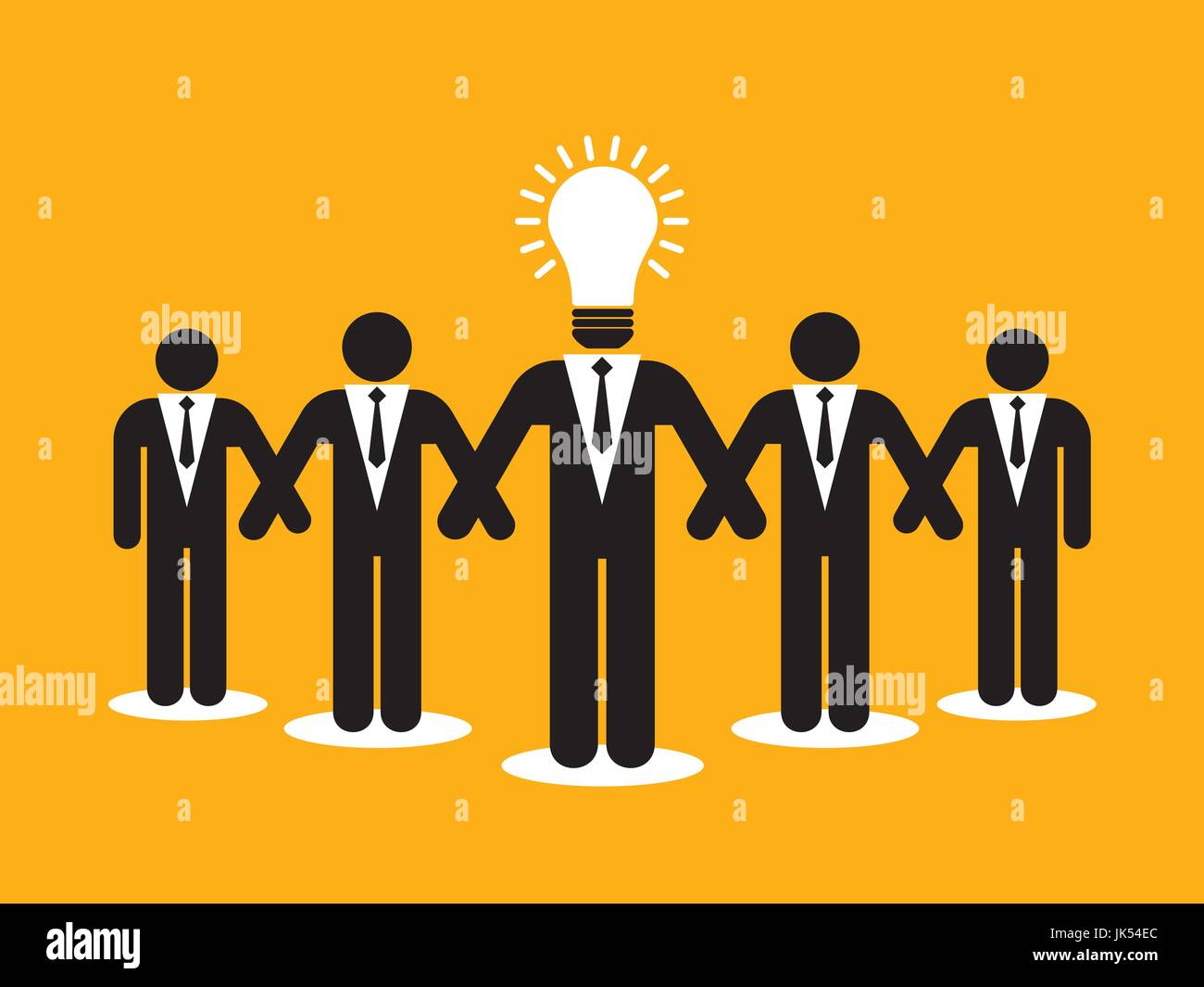 Creative leadership in teamwork business solution Stock Vector Image