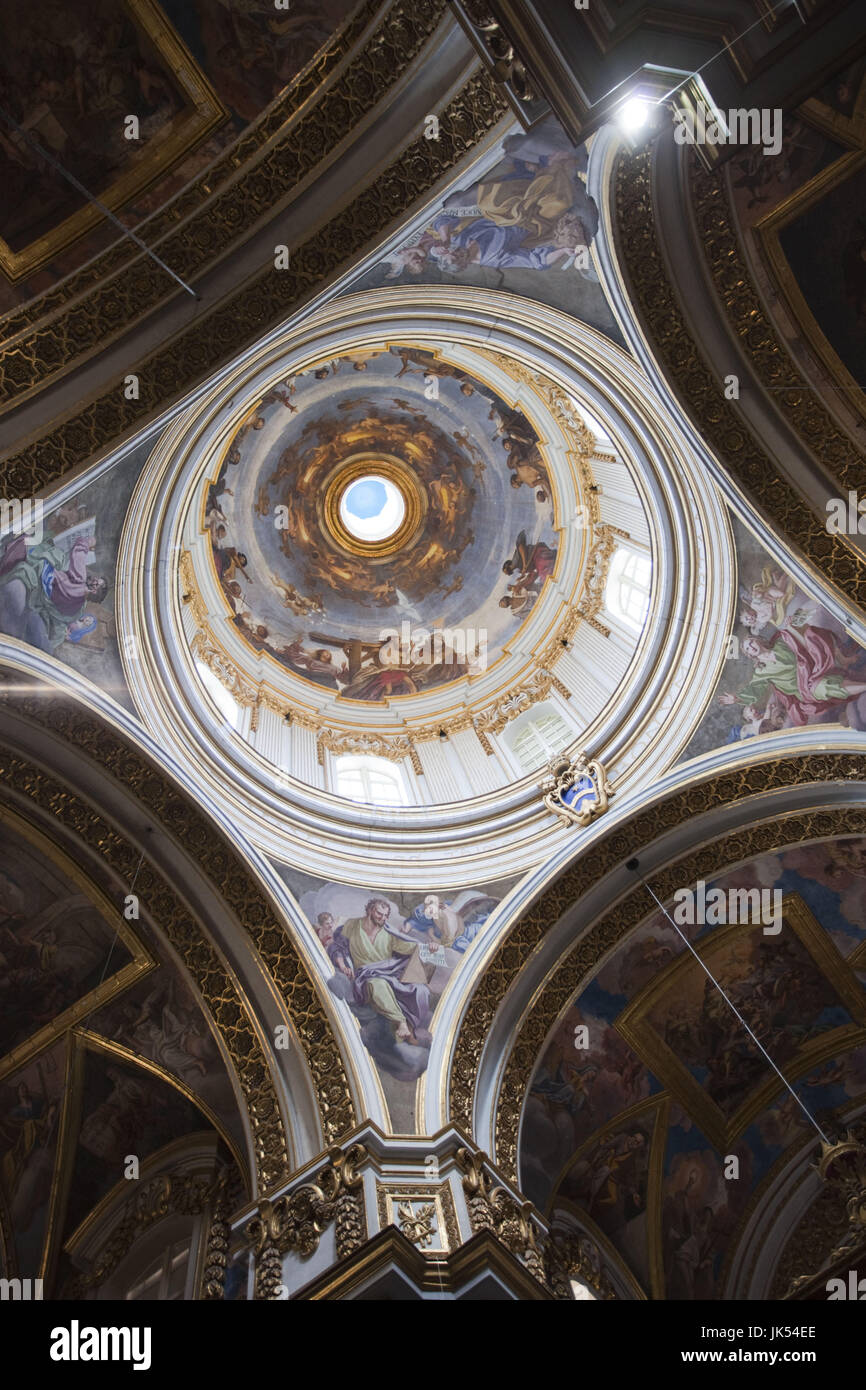 Malta, Central, Mdina, Rabat, St. Paul's Cathedral, interior Stock Photo