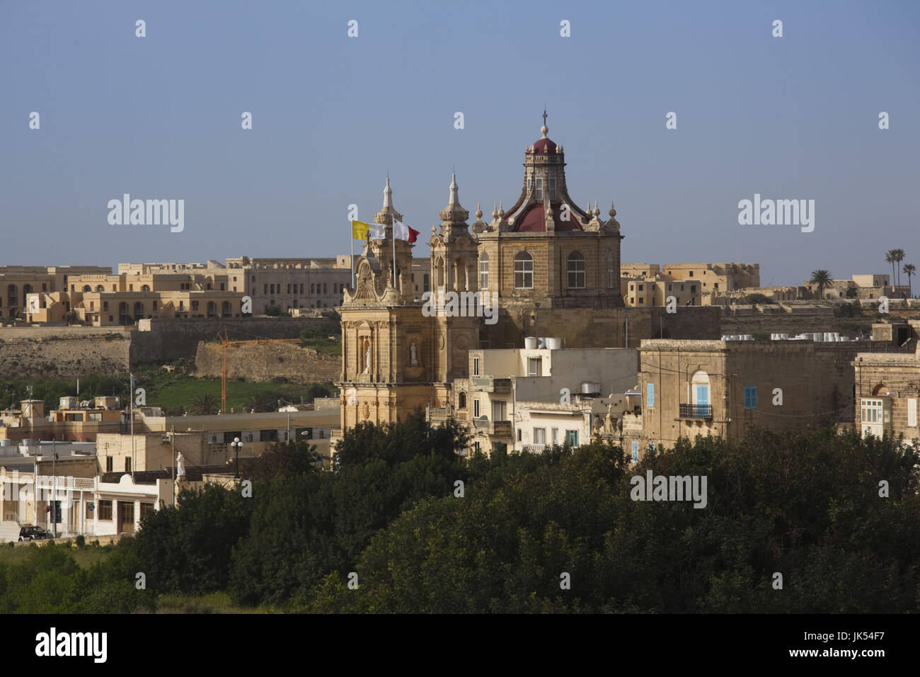 Malta, Gozo Island, Ghajnsielem, St. Anthony's Church Stock Photo