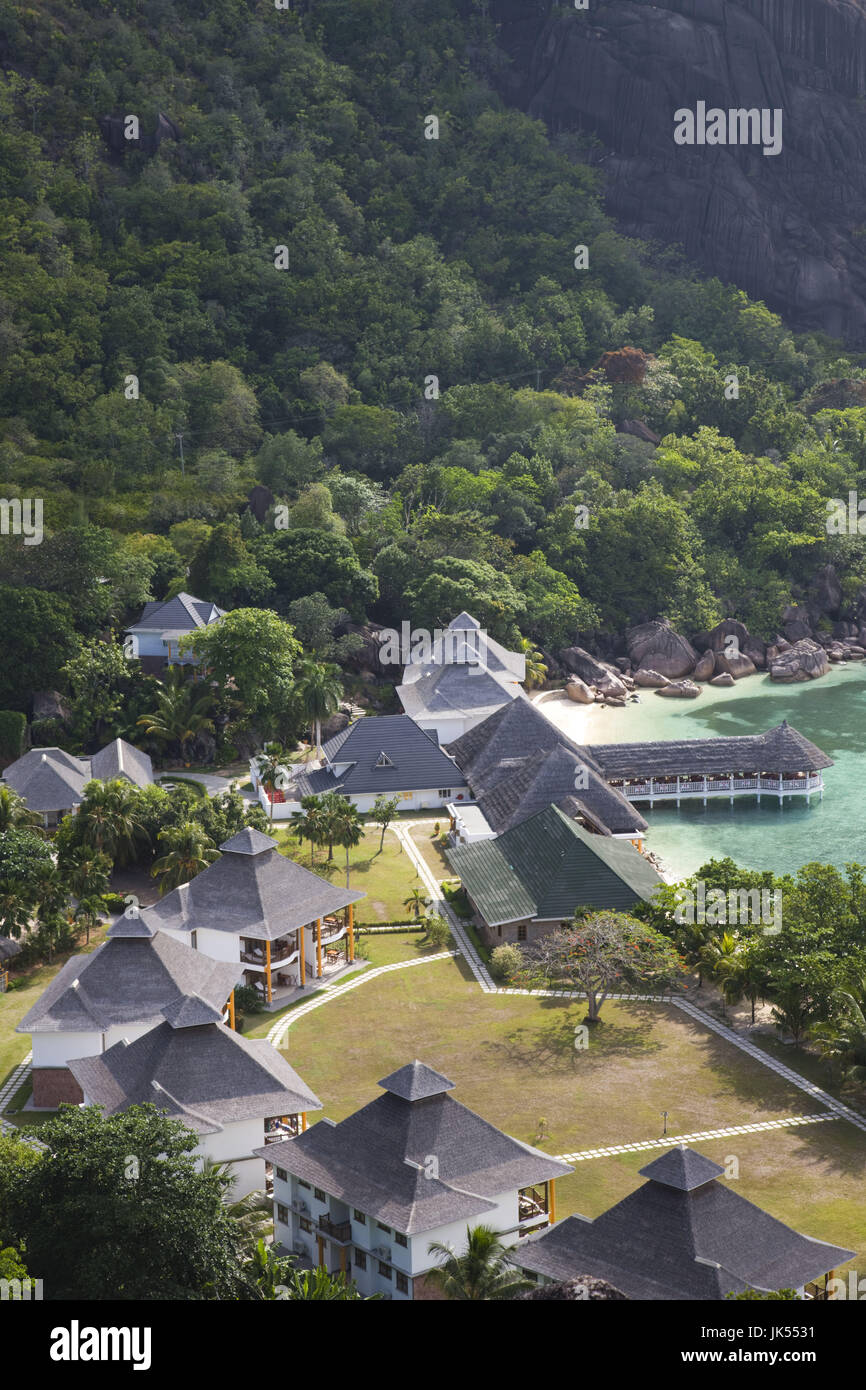 Seychelles, Praslin Island, Anse Volbert, La Reserve hotel Stock Photo
