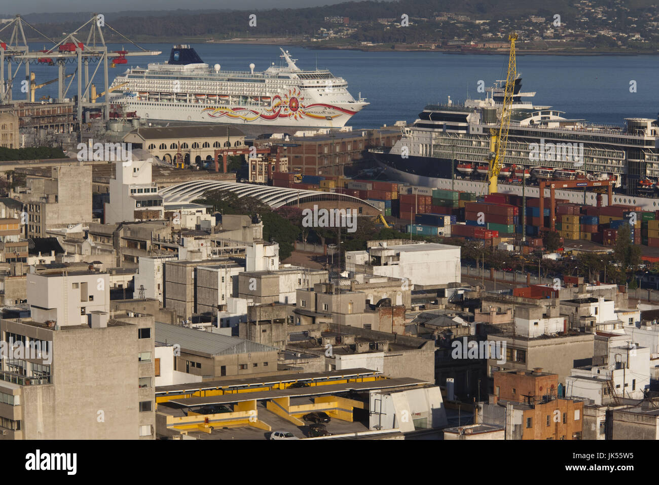 Uruguay, Montevideo, port, aerial Stock Photo