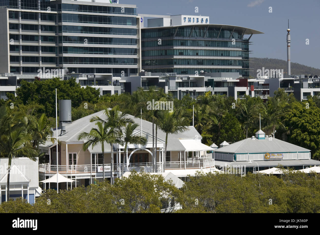 Australia, Queensland, Brisbane, Riverside Buildings of the Southbank District, Stock Photo