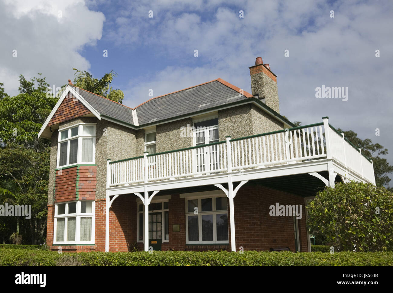 Australia, Queensland, Fraser Coast, Bundaberg, Hinkler House Museum, Former home of Bert Hinkler, Bundaberg's most famous son, made first solo flight between England and Australia in 1928, Stock Photo