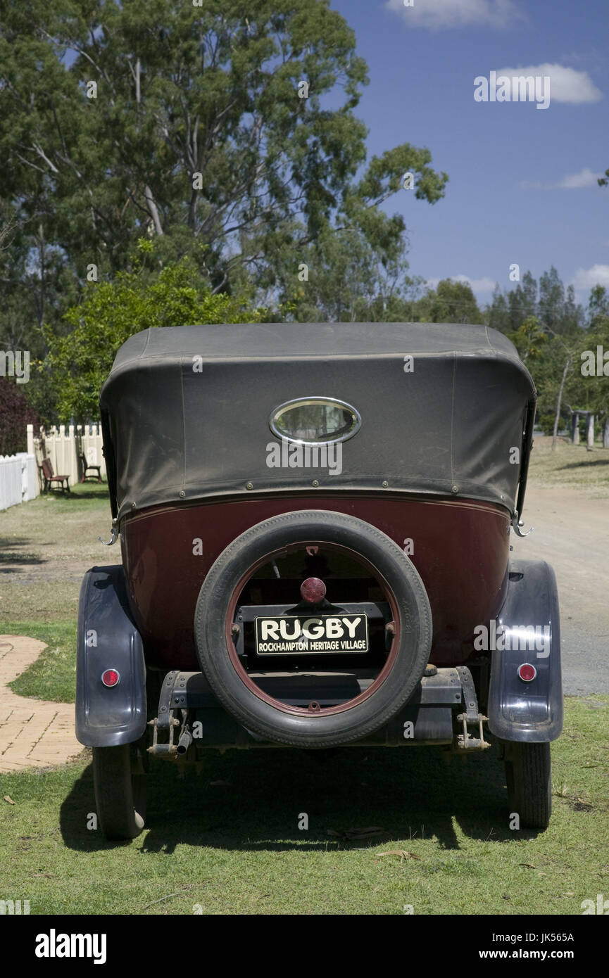 Rear view of 1920s rugby brand automobile hires stock photography and