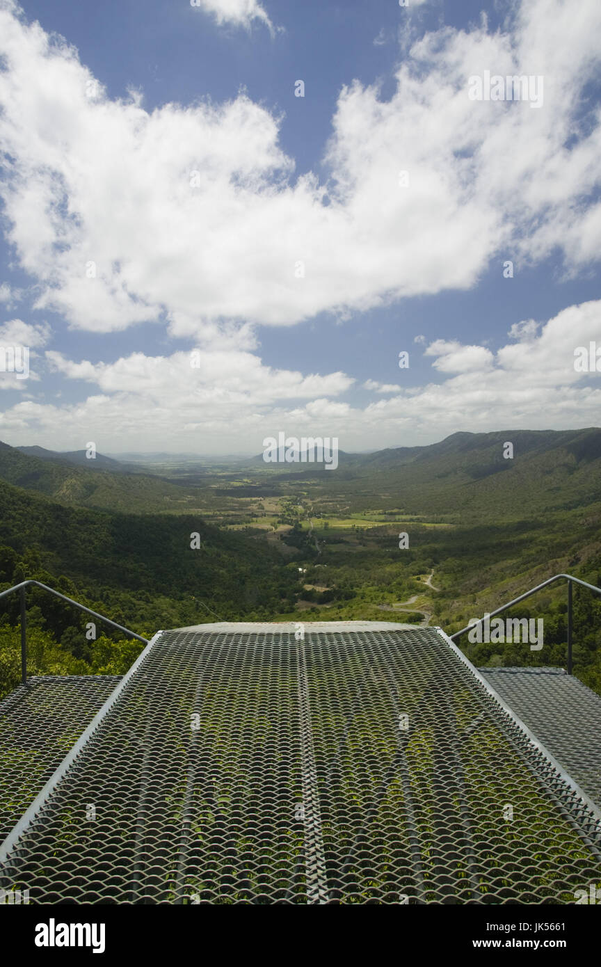 Australia, Queensland, Whitsunday Coast, Pioneer Valley-Eungella, Valley View from the Eungella Chalet Hang Gliding Ramp, Stock Photo