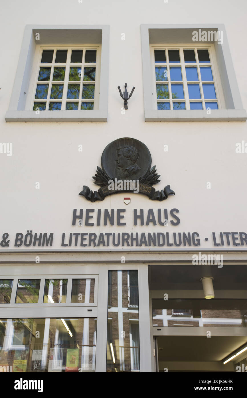Germany, Nordrhein-Westfalen, Düsseldorf, Heinrich Heine Birthhouse, German  Romantic Poet Stock Photo - Alamy