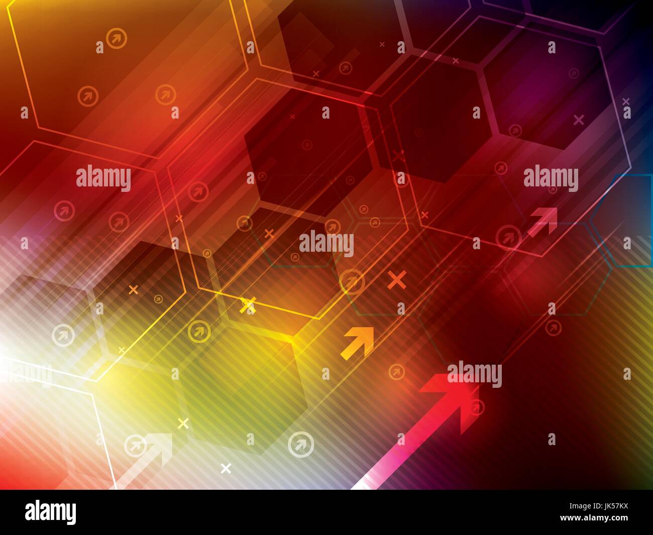 abstract technology background with hexagons Stock Vector Image & Art ...