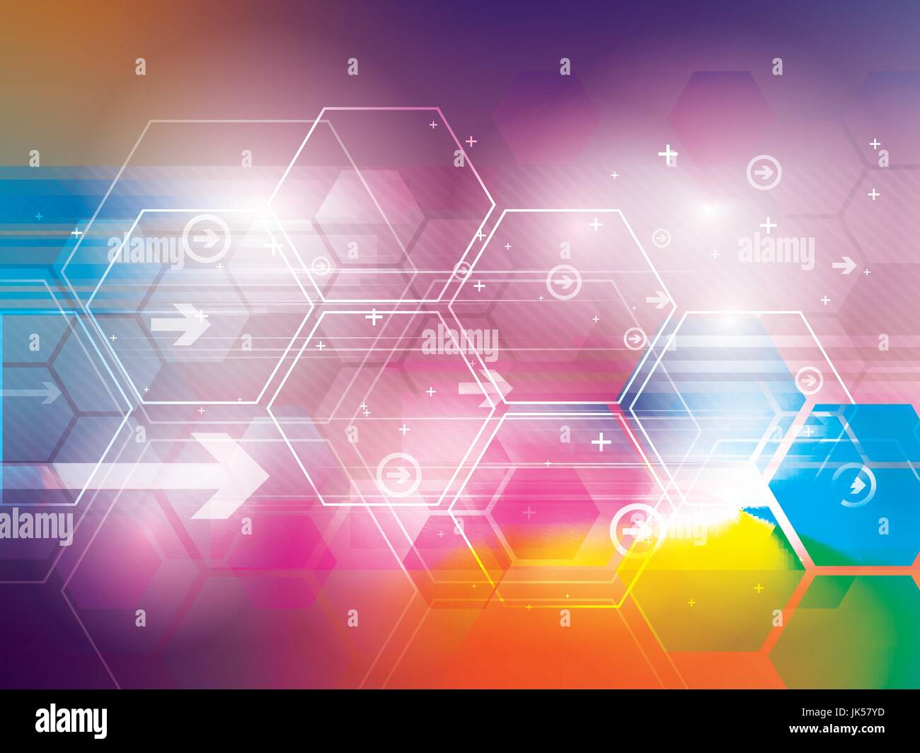 abstract technology background with hexagons Stock Vector Image & Art ...