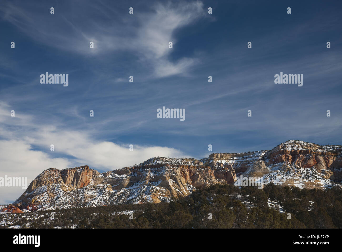 USA, Utah, Glendale, mountain landscape off Rt. 89, winter Stock Photo ...