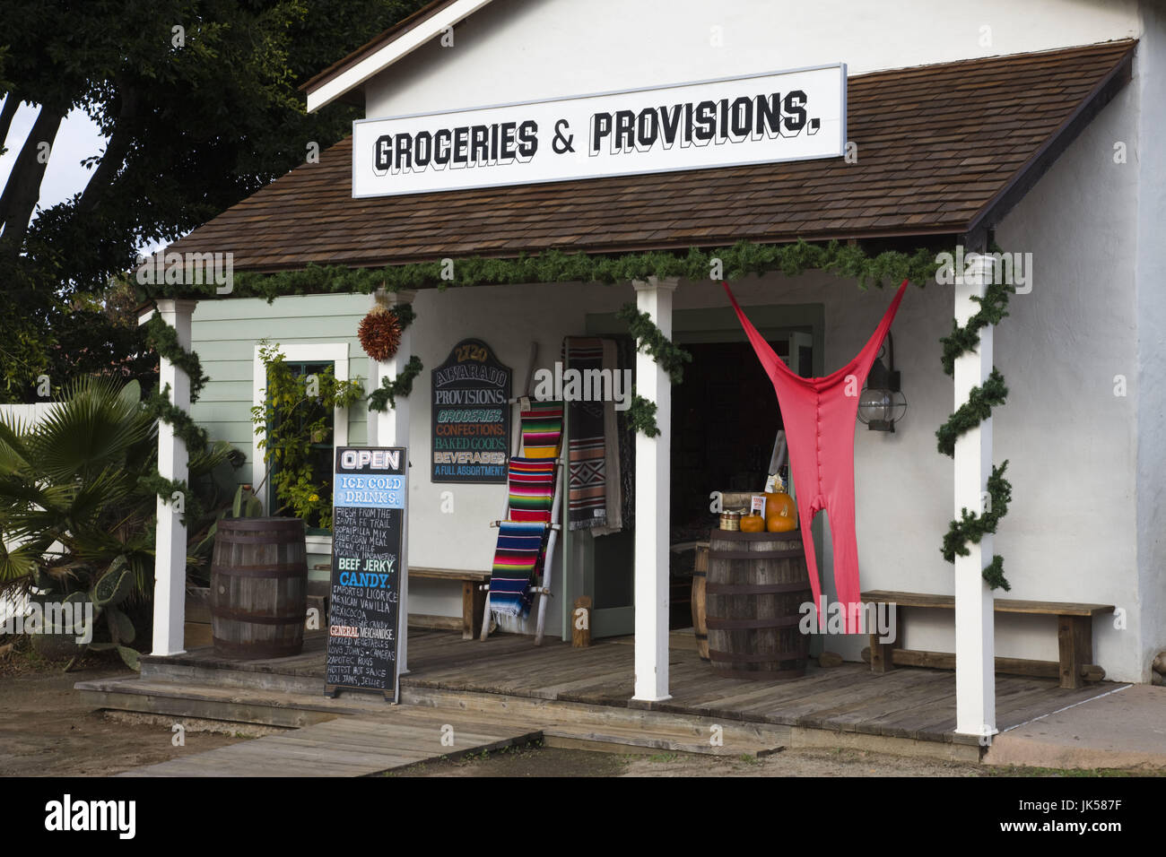 USA, California, San Diego, Old Town San Diego State Historic Park, Groceries and Provisions store Stock Photo