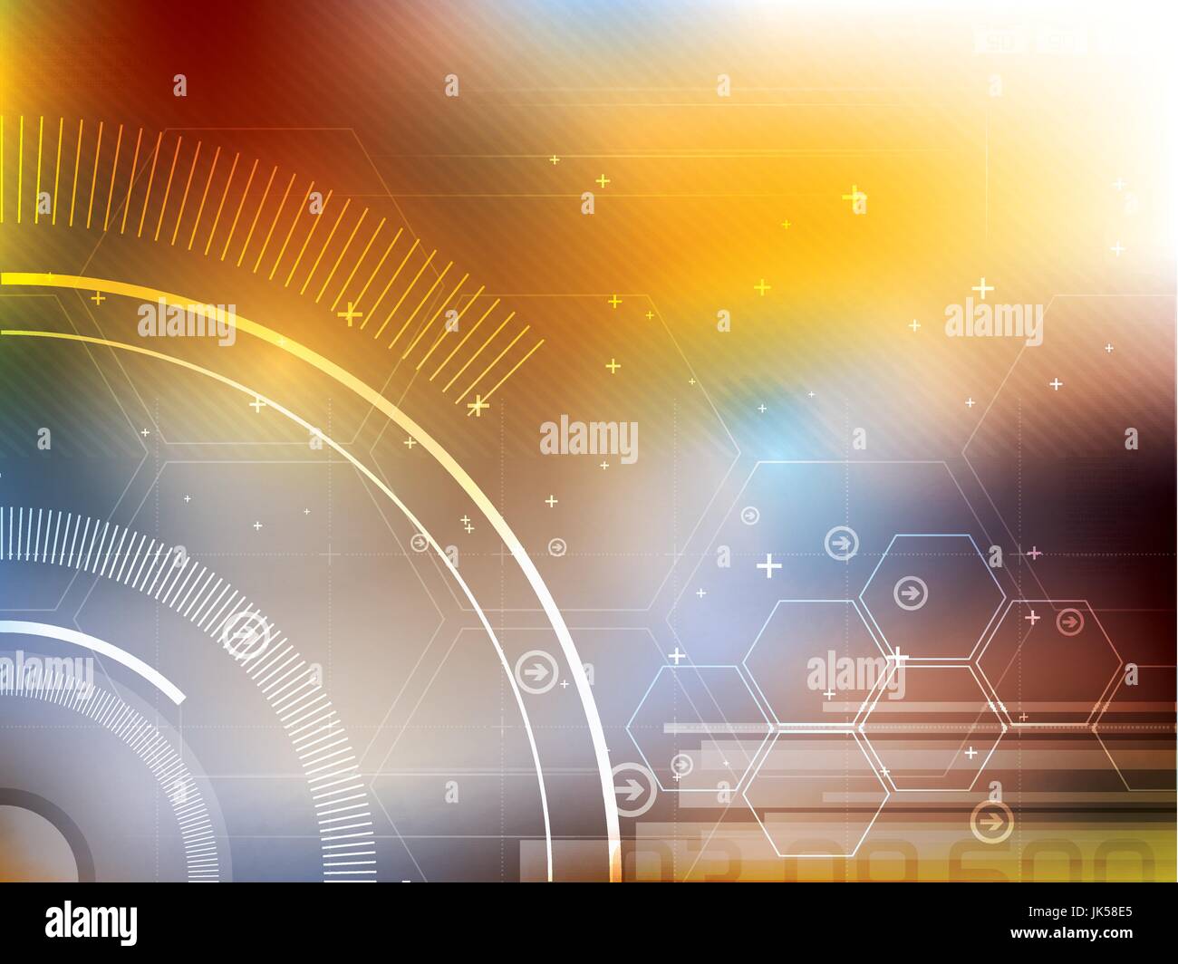 abstract technology background with hexagons Stock Vector Image & Art ...