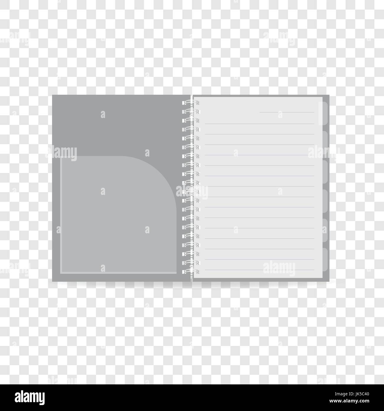 Spiral notebook icon. Realistic illustration of spiral notebook vector ...