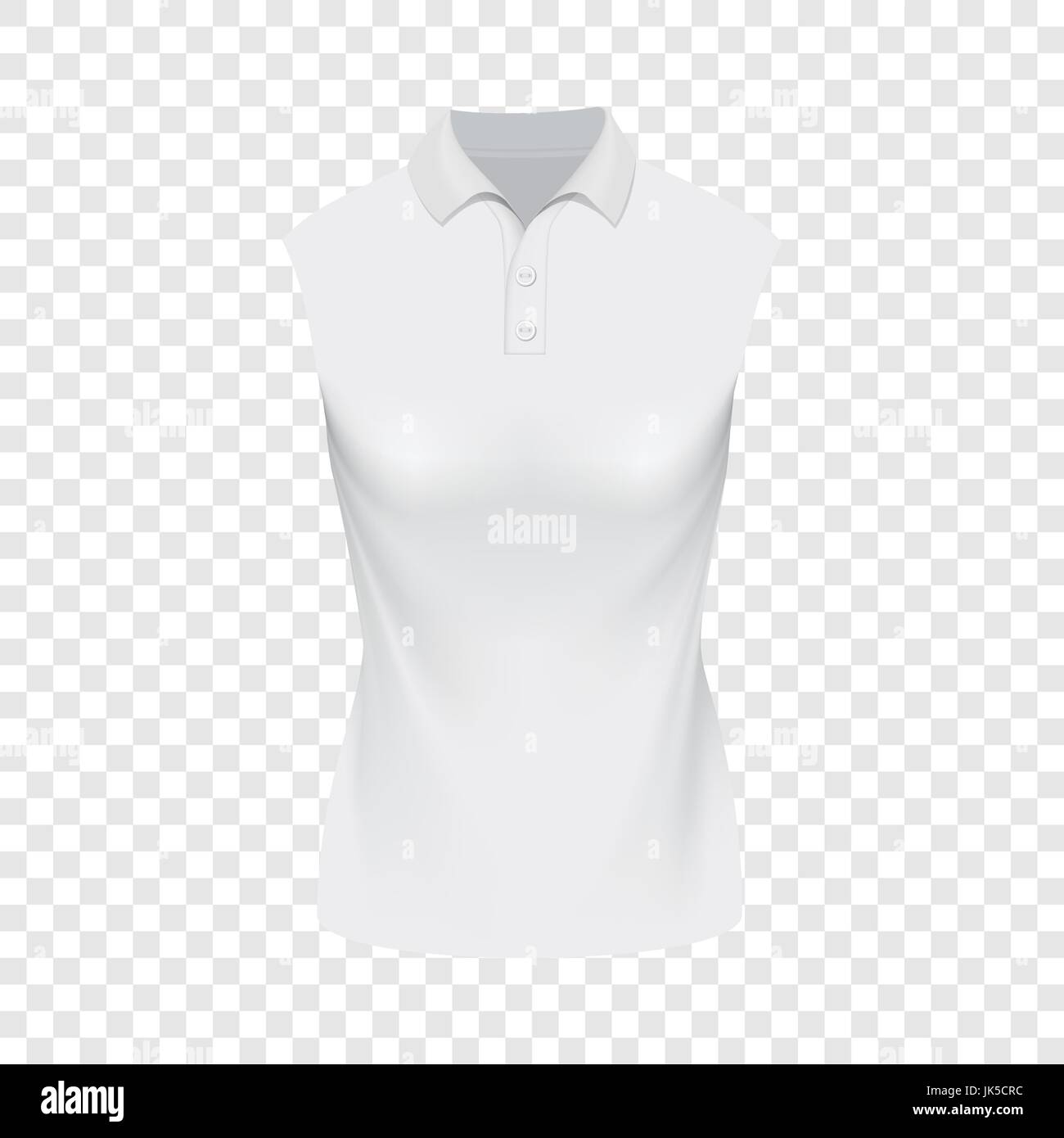 Download White Sleeveless Polo Tshirt Mockup Realistic Illustration Of White Sleeveless Polo Tshirt Vector Mockup For Web Stock Vector Image Art Alamy