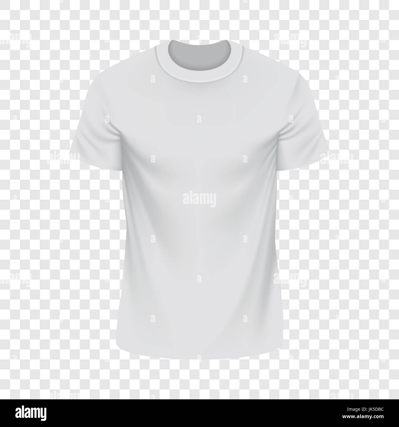 White Tshirt Mockup Realistic Illustration Of White Tshirt Vector